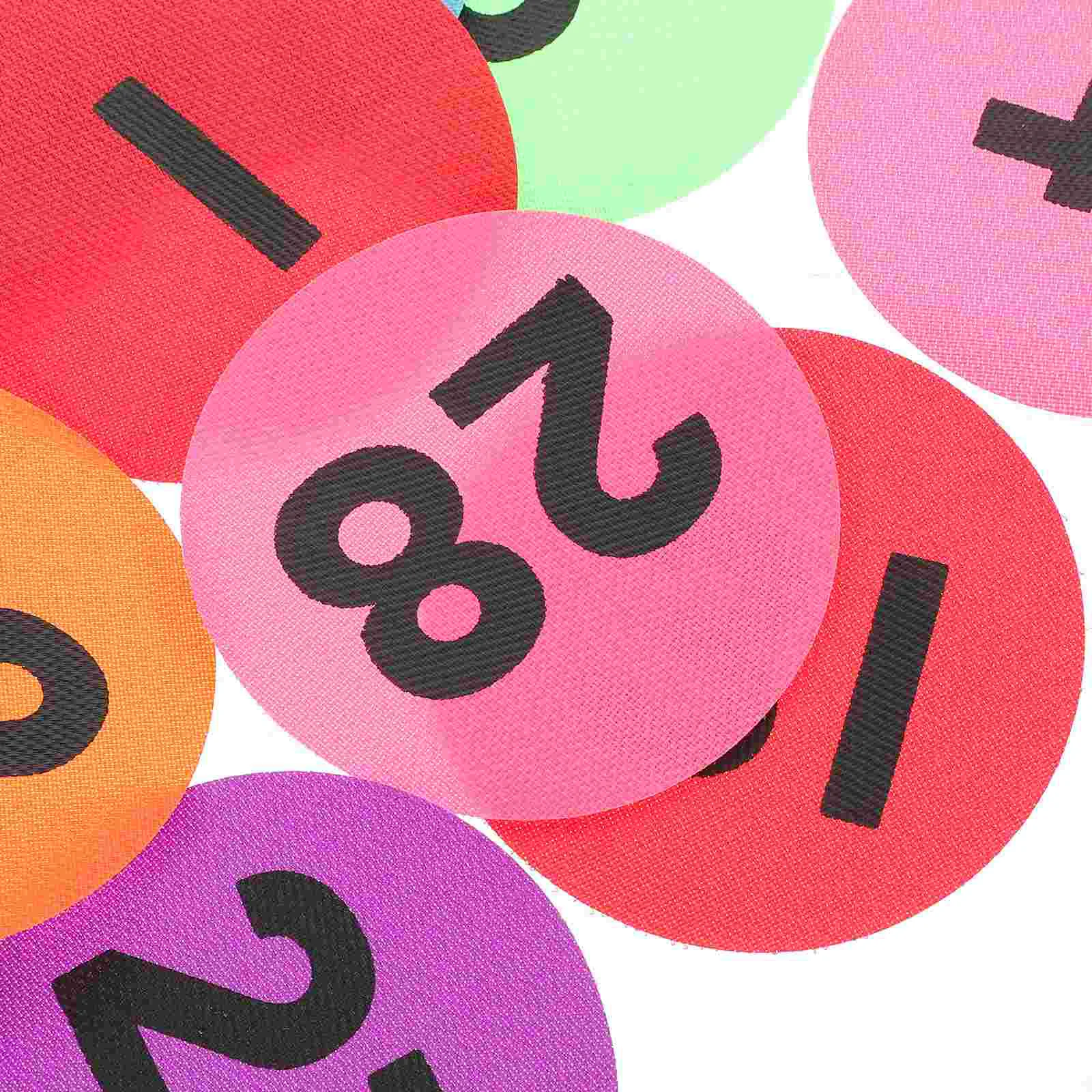 36 Pcs Carpet Markers Sticker Numbers Decals Sign Stickers Marking Colored Circle Rug Floor Dots for Classroom Round Child