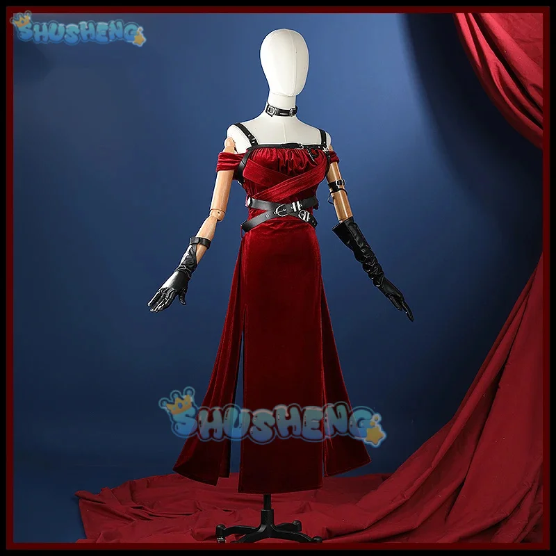 Love And Deepspace Red Dress The Darkness Is Beautiful Red Velvet Heroines Cosplay Costume Game Party Uniform Shusheng