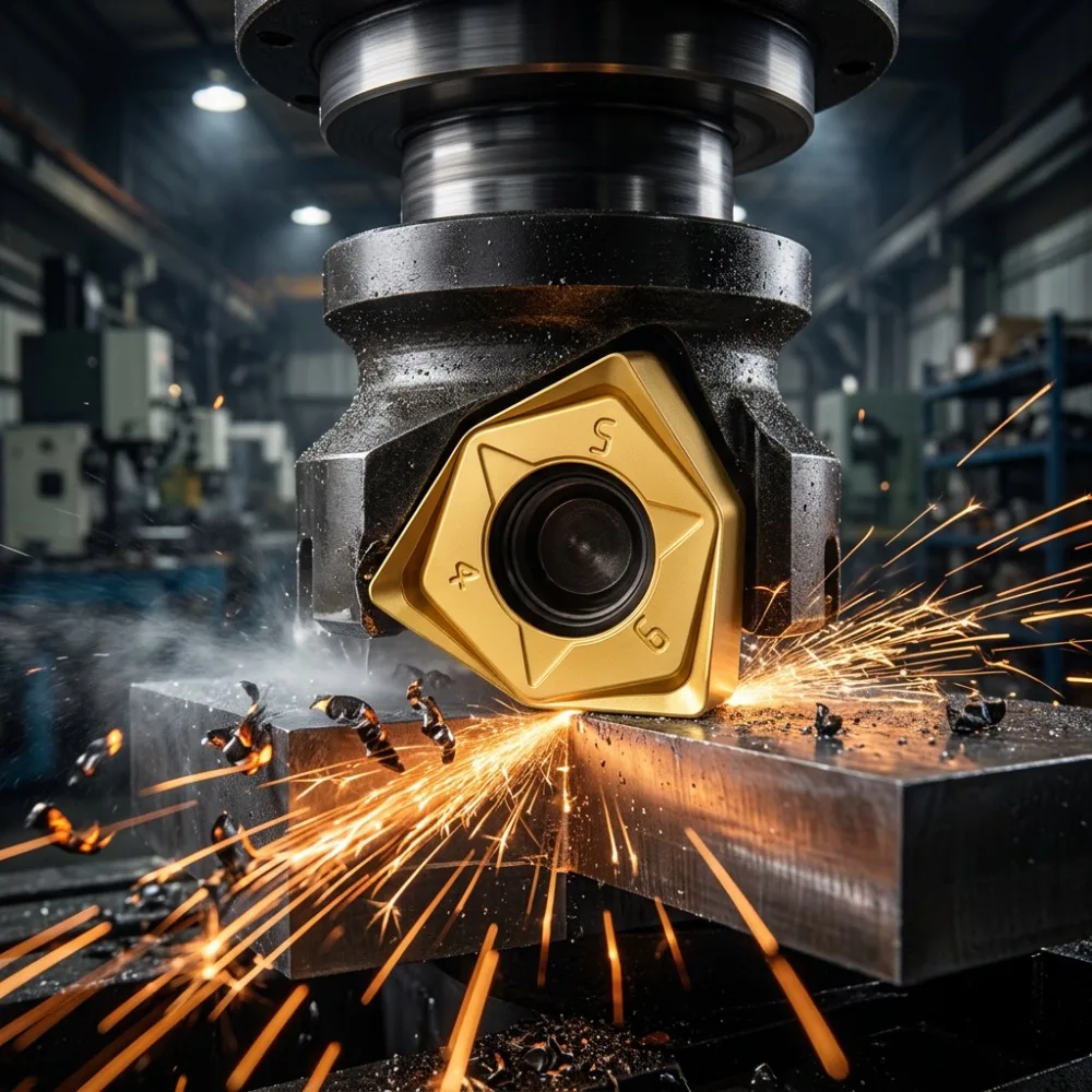 WNMU080608-RD Carbide Trigon Milling Insert R0.8 BP8018 for A3/45 Steel Spring Steel Die Steel