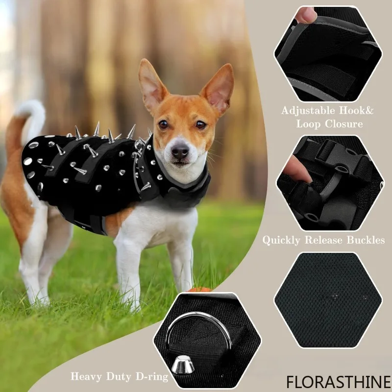 Pet Clothing Creative Punk Puppy Vest Spike Resistant Bite Resistant Vest Pet Protective Dog Armor Jackets Products