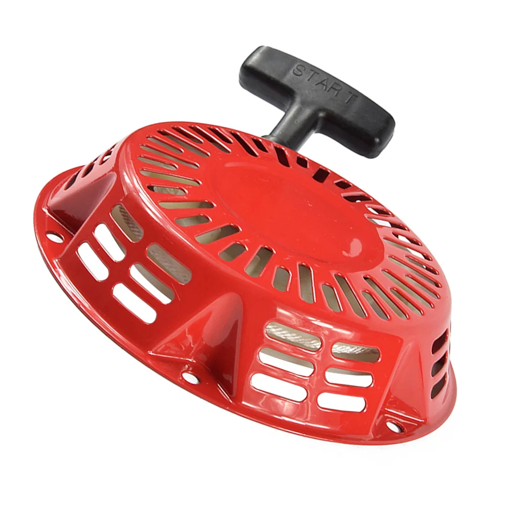 

Manual Pull Start Recoil Starter For Generator Engine Replacement Compatible With Gx160 Gx200 Red Durable Plastic Iron