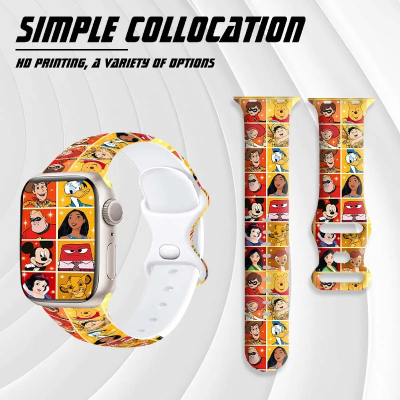 

Cartoon Disney Series for Apple Watch 10 9 8 Band Replaceable Bracelet for iWatch 46mm 42mm 41mm 40mm Watchband