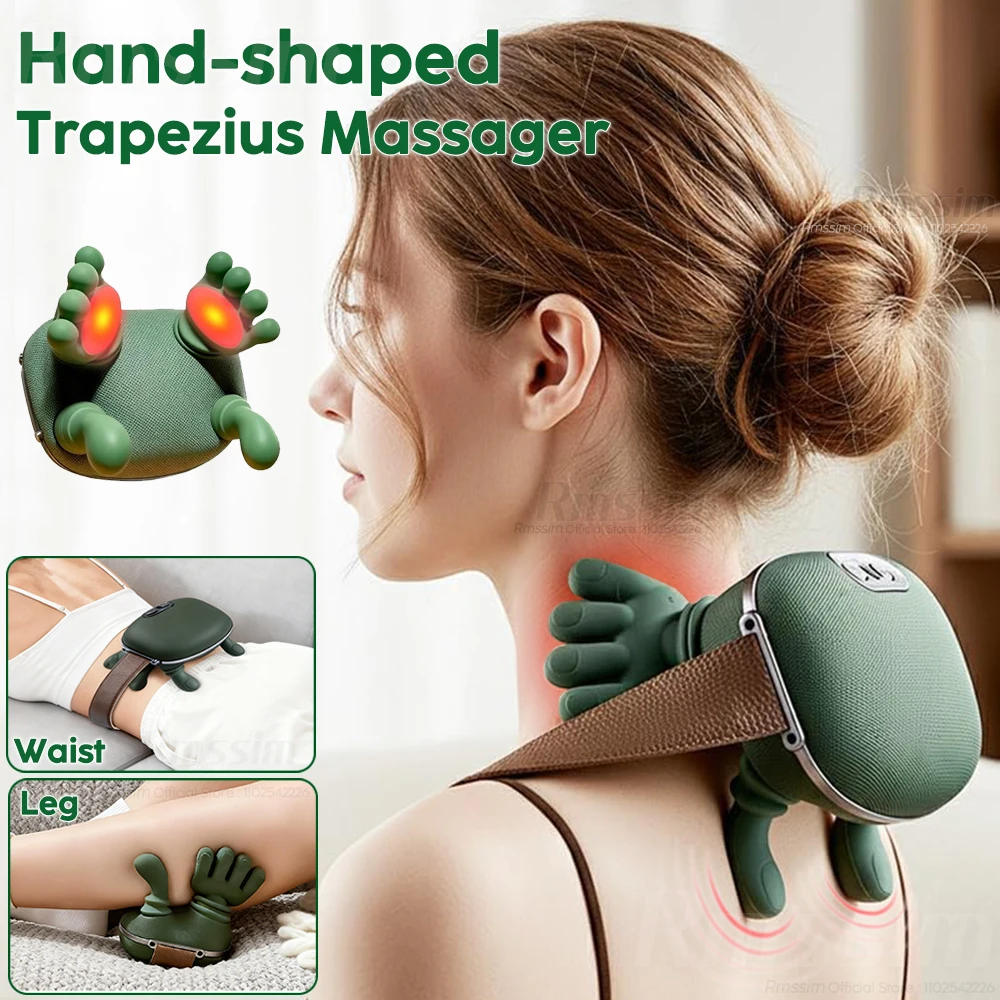 

Bionic Finger Neck Shoulder Massager N7 Kneading Massager Shawl 3Level Modes Neck Cervical Waist Leg Body Muscles Massage Pillow