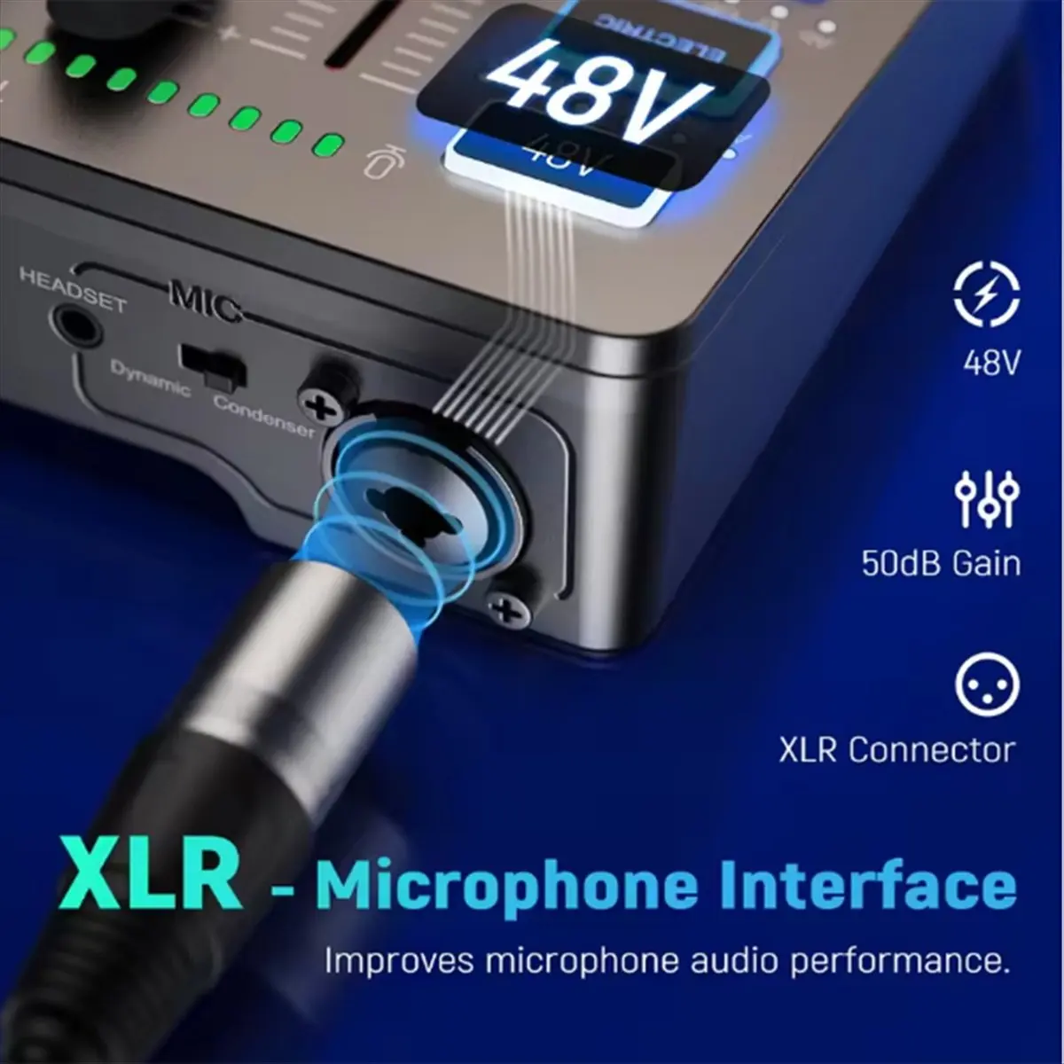

Gaming Audio Mixer,Streaming 4-Channel RGB Mixer with XLR Microphone Interface,for Game Voice,Podcast [AA74-AAA]