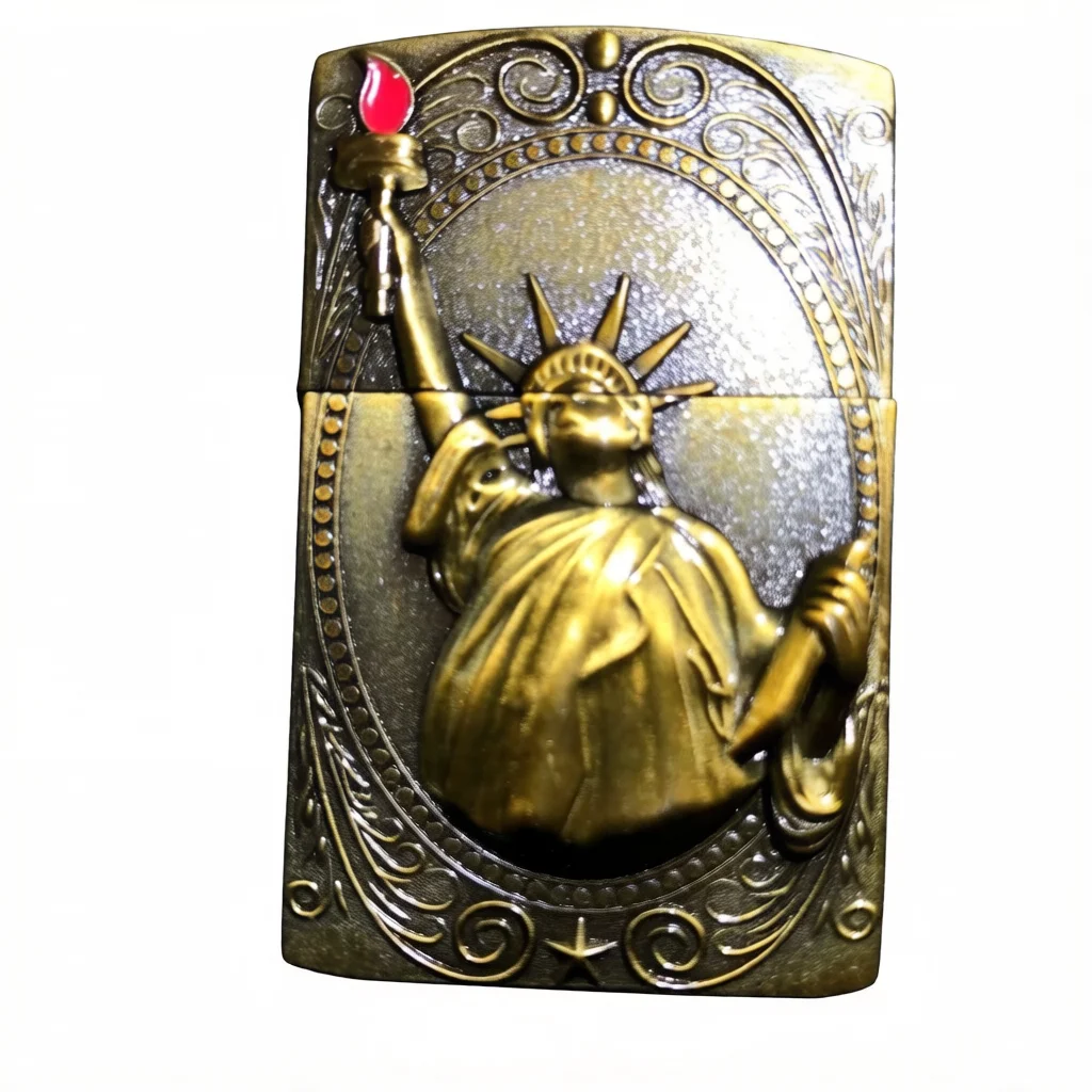 DIY Metal Badge Sticker Decoration Parts Accessories The Statue of Liberty For ZP Zorro Lighters