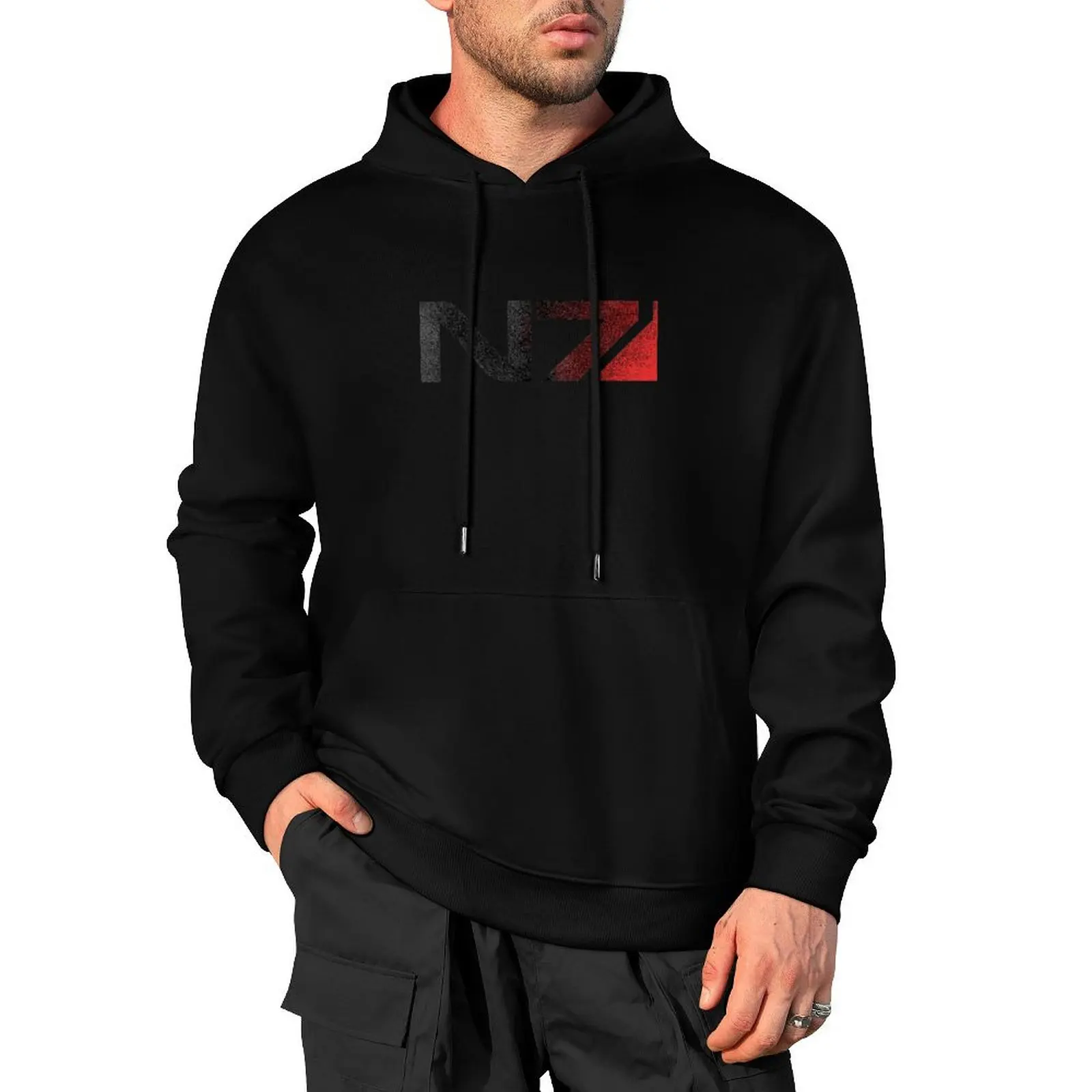 

Mass Effect N7 Distressed Logo Pullover Hoodie men clothes men's clothing hoodies and sweatshirts new