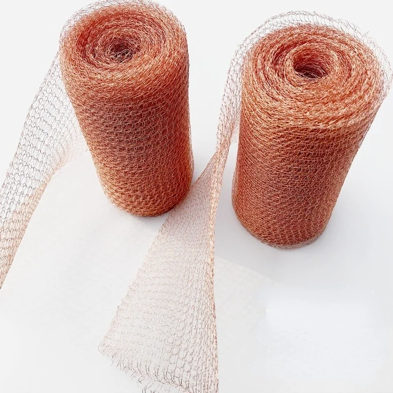 1PC Signal Shielding Mesh Anti-snail Copper Wire Mesh Woven Copper Mesh Brewing Distillation Copper Wire Vapor-liquid Filter