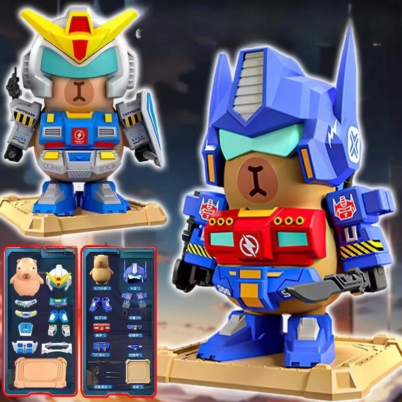 Kits creativos de Robot Capybara Mecha, modelo de ensamblaje, juguete magnético, conjunto de armadura Mecha, decoraciones, juguetes para niños, regalos genuinos