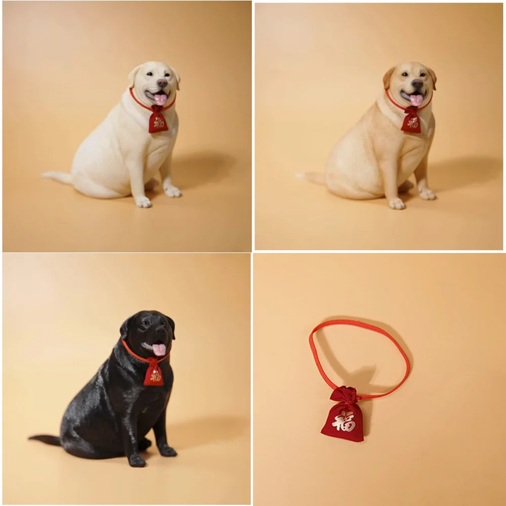 JXK JXK139 1/6 Labrador Pet Model Cut Fat Dog Animal Toy with Lucky Bag Collar Ornaments for 12