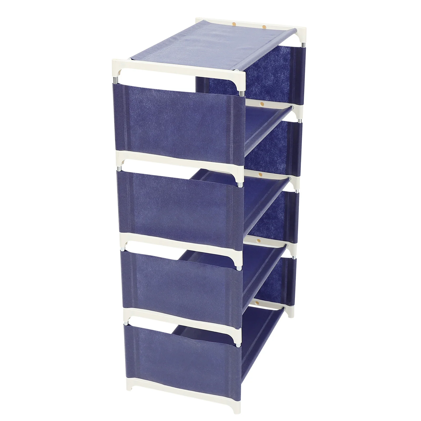 

1Pcs Household Shoes Rack Multi-Purpose 5-Layer Shelf Non-Woven Stainless Steel Stable Design Home Decorative Storage Stand