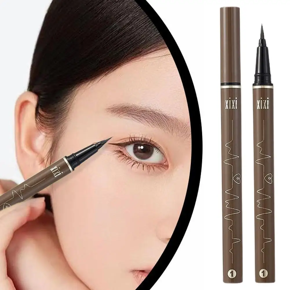 Caneta delineadora fosca, maquiagem à prova d'água de longa duração, lápis líquido de secagem rápida, cosméticos femininos, delineador ultrafino suave b z1p2