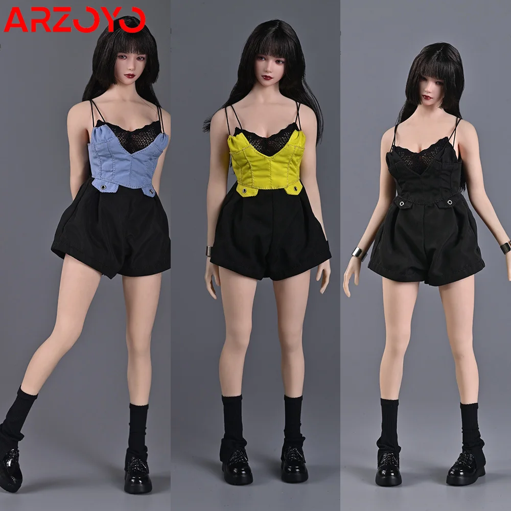 CHILI TOYS CL007 1/6 Scale Female Soldier Sweet Girl Camisole Jumpsuit Set Lace Lingerie Fit 12