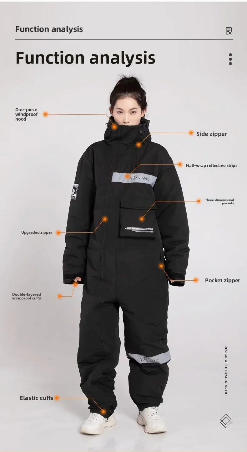 

Good One-piece Cold-proof Clothing Low-temperature Work Clothing Antifreeze and Waterproof Electric Vehicle Is Thickened Windpro