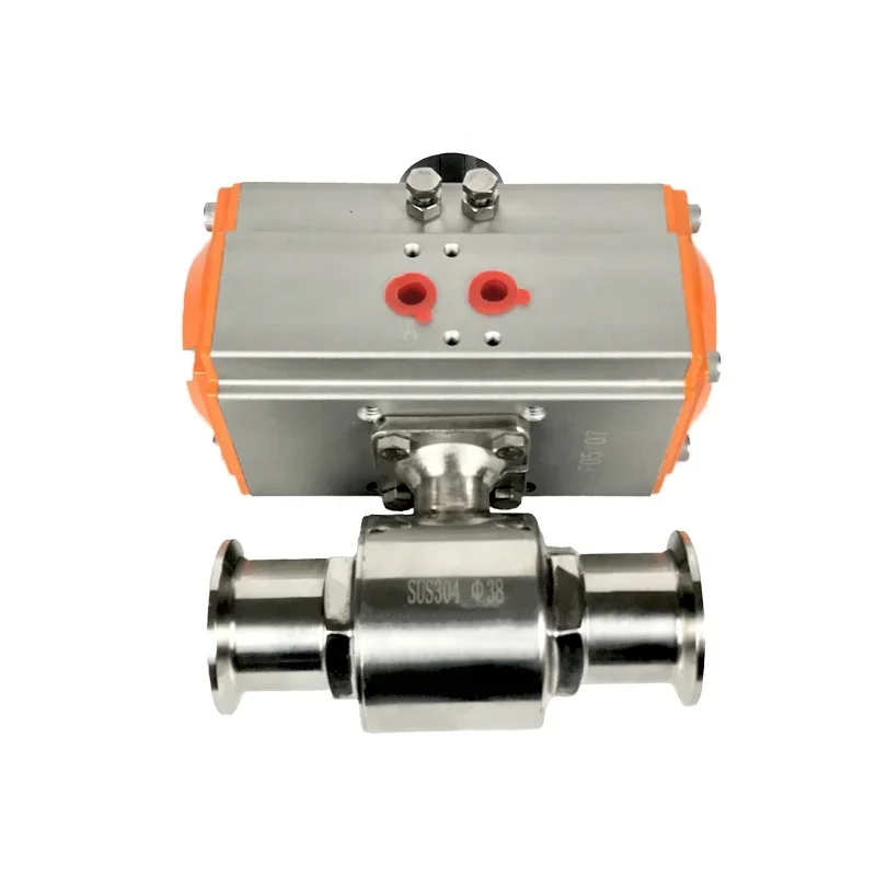 

YongDa 304 316L Sanitary Stainless Steel Tri Clamp Ball Valve with pneumatic actuator