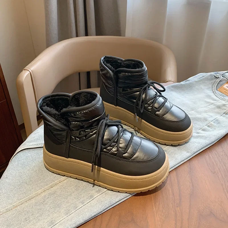

Winter Women's Boots Plush Warm Snow Shoes Outdoor Non Slip Platform Booties Winter High-top Cotton Shoes for Women Botas Mujer