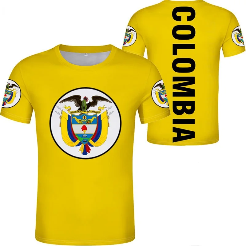 

Col COLOMBIA Flag 3D Print Oversized T Shirt Women Men Summer O-neck Short Sleeve Funny Tshirt Graphic Tees Football Jersey