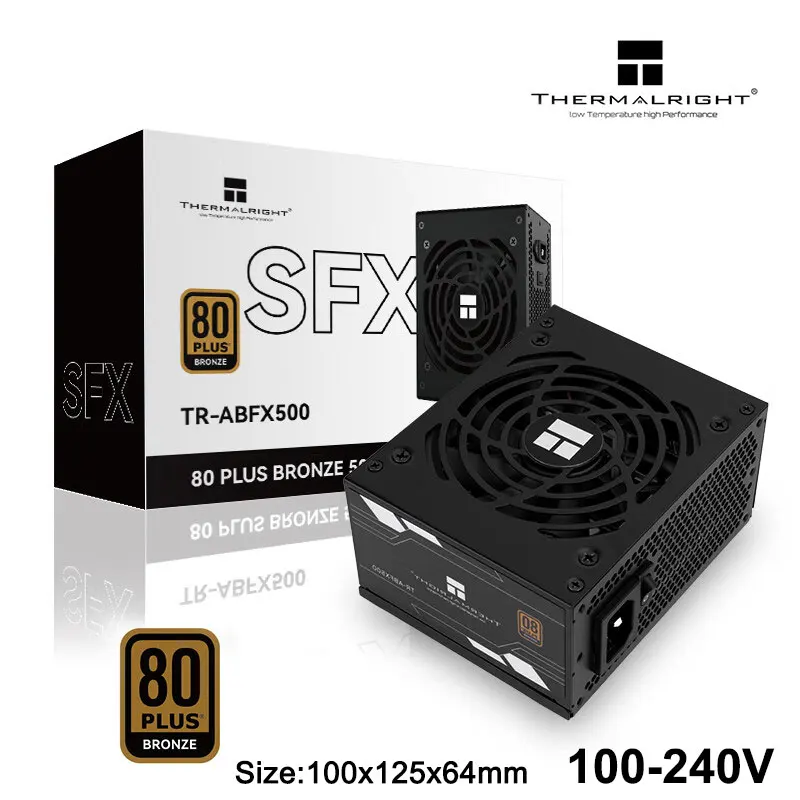 Thermalright TR-ABFX 500 Black SFX Bronze Straight Outlet Power Supply，Suitable for ATX/ITX/SFF chassis/100-240V full voltage