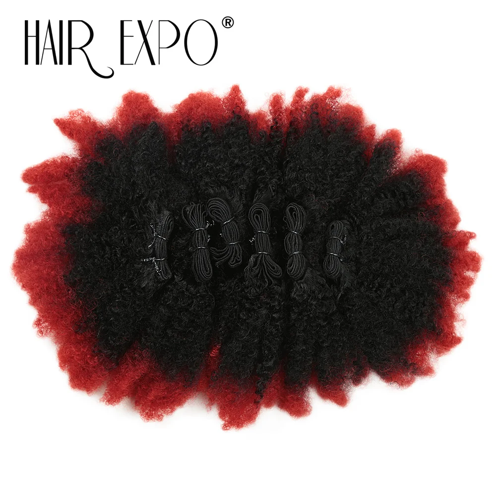 6er-Set Afro Kinky Curly Haarbündel 8' Synthetische Haarverlängerungen Lockige Weave Ombre Protein Faser Marley Twist Flechthaar – Detail 19