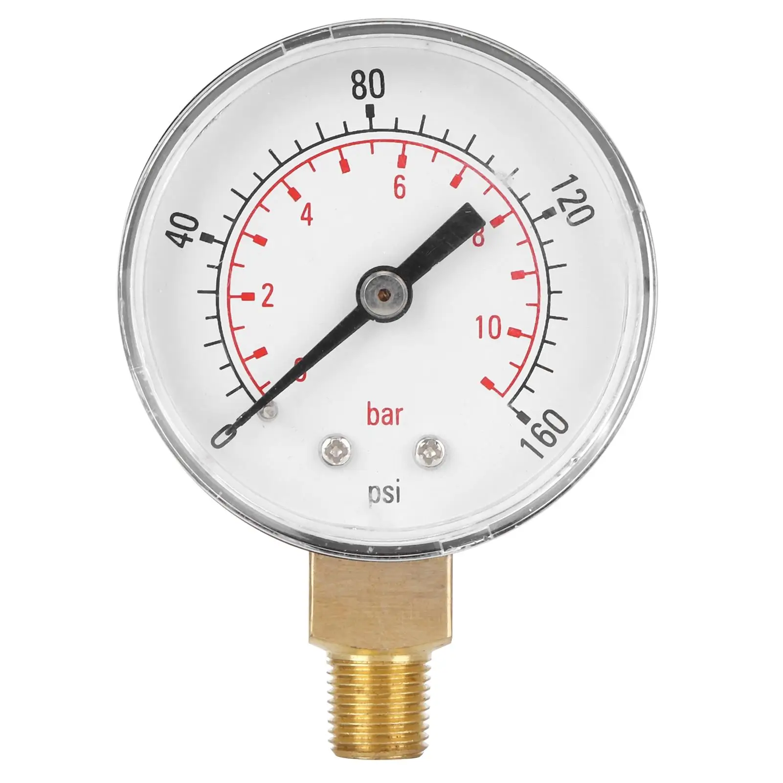 0-160 PSI / 0-11 Bar Dual Scale Vacuum Pressure Gauge Manometer for water , Oil & Gas Liquid