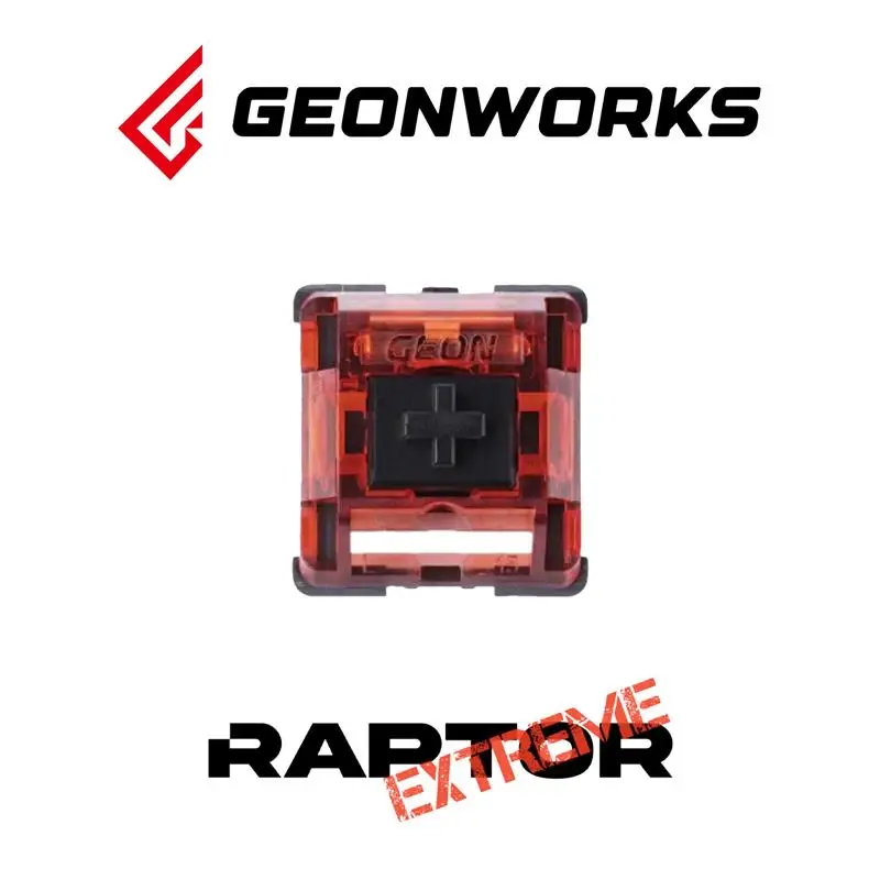 Geonworks Raptor MX Extreme Linear Switch 45gPressure Pre-Lubed 5Pin Quick Trigger Custom Original Shaft for Mechanical Keyboard