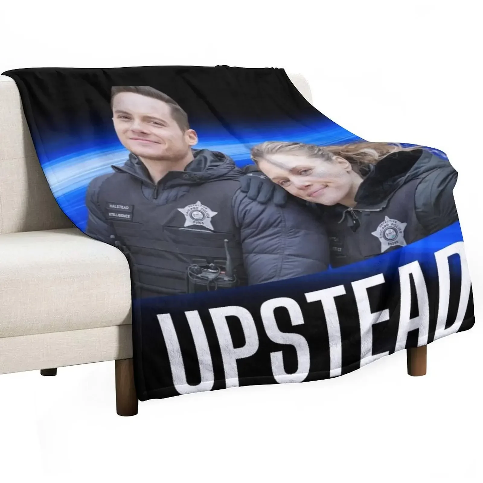 Chicago PD tv show - Upstead - Jay Halstead and Haley Upton Throw Blanket Bed for winter wednesday cosplay anime Blankets