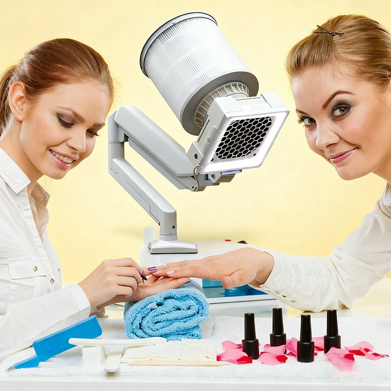 

Мощный настольный пылесос для маникюра с шумоподавлением, LED-подсветкой и функцией пылесборника для салонов красоты