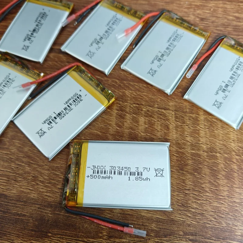 Lipo 3.7V 303450 Li-polymer Battery 500mAh Li Po Lithium Batteries Rechargeable Li-ion Cell for DVD Driving Recorder GPD Monitor