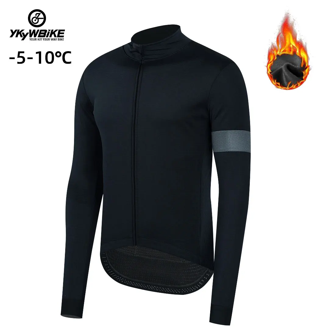 Ykywbike Winter Cycling Jacket Outdoor Warm Fleece Coat Thermal Bike Jacket Mtb Bicycle Jersey Weatherproof Windbreaker 5 color