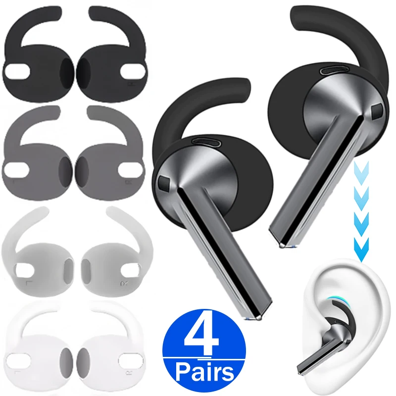 Ear Tips For Samsung Galaxy Buds 3 Bluetooth Earphones with Silicone Sleeves Earbuds Earhook Anti-Slip Headphone Earplug Ear Cap