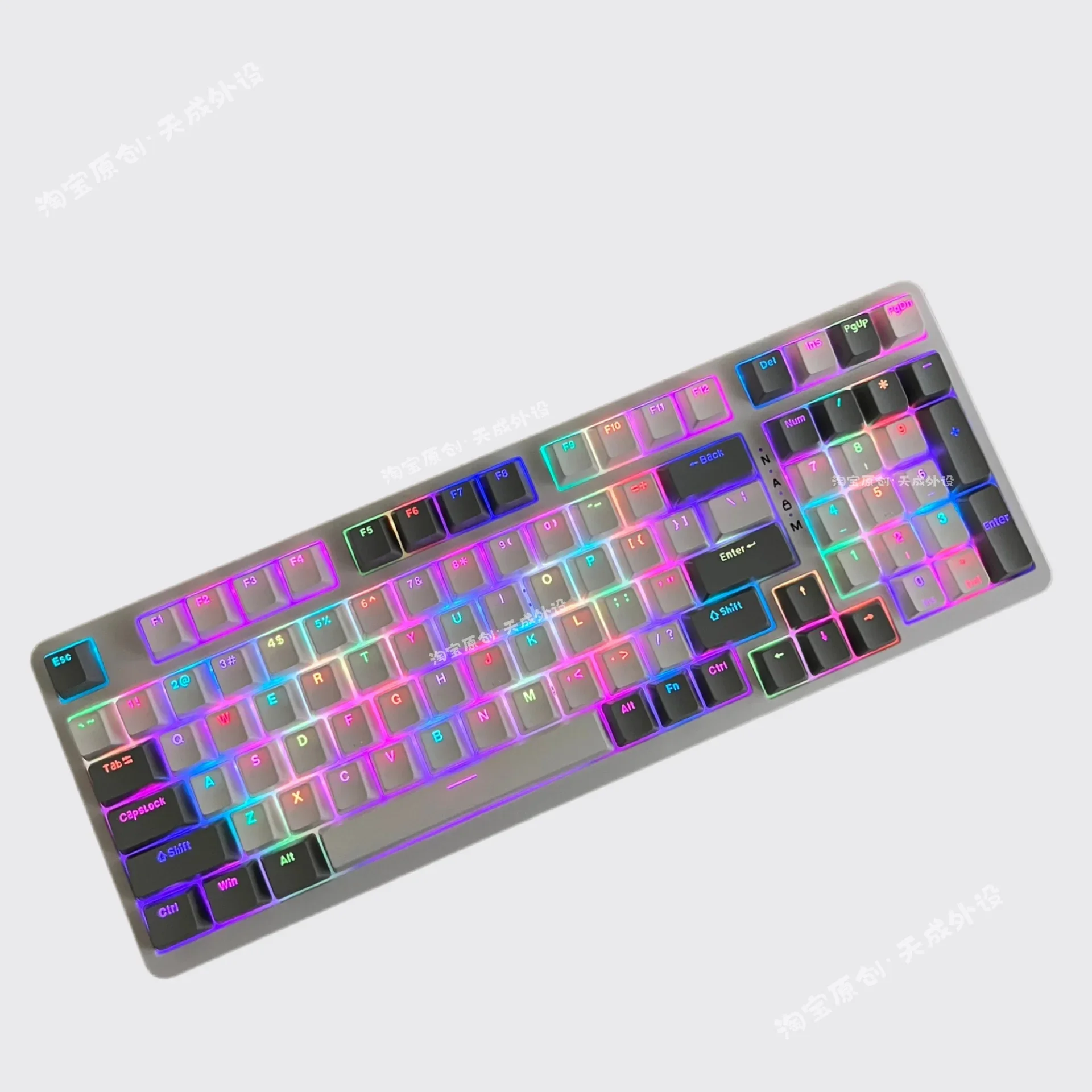 Double color character translucent matte ABS keycap OEM height cross shaft keycap