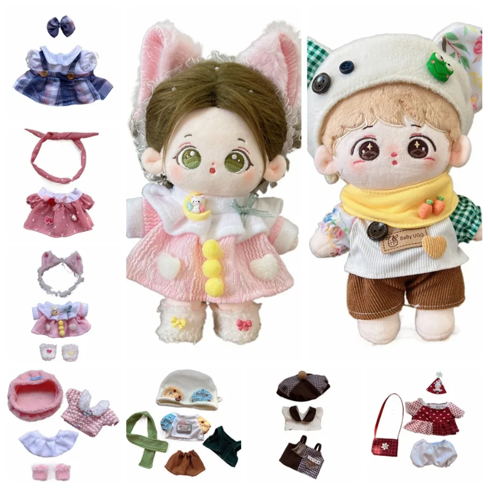

Dress Up 20cm Cotton Doll Clothes Suspender Skirt Dress Doll Winter Clothes Doll Clothing Kawaii Star Doll Clothes