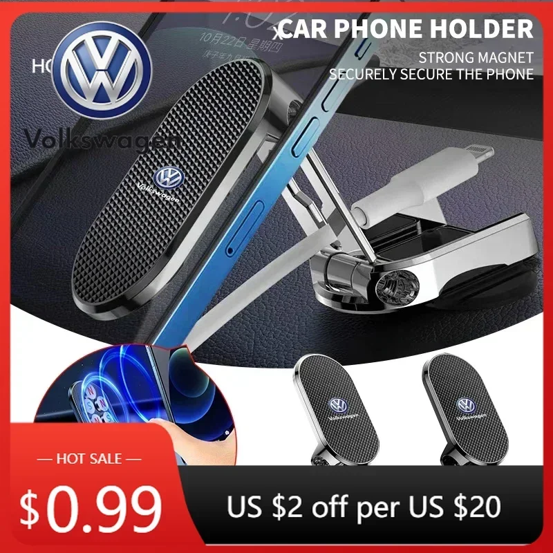 

Для VOLKSWAGEN VW New Jetta, складной магнитный автомобильный держатель для телефона с поворотом на 360 градусов, прочное крепление.