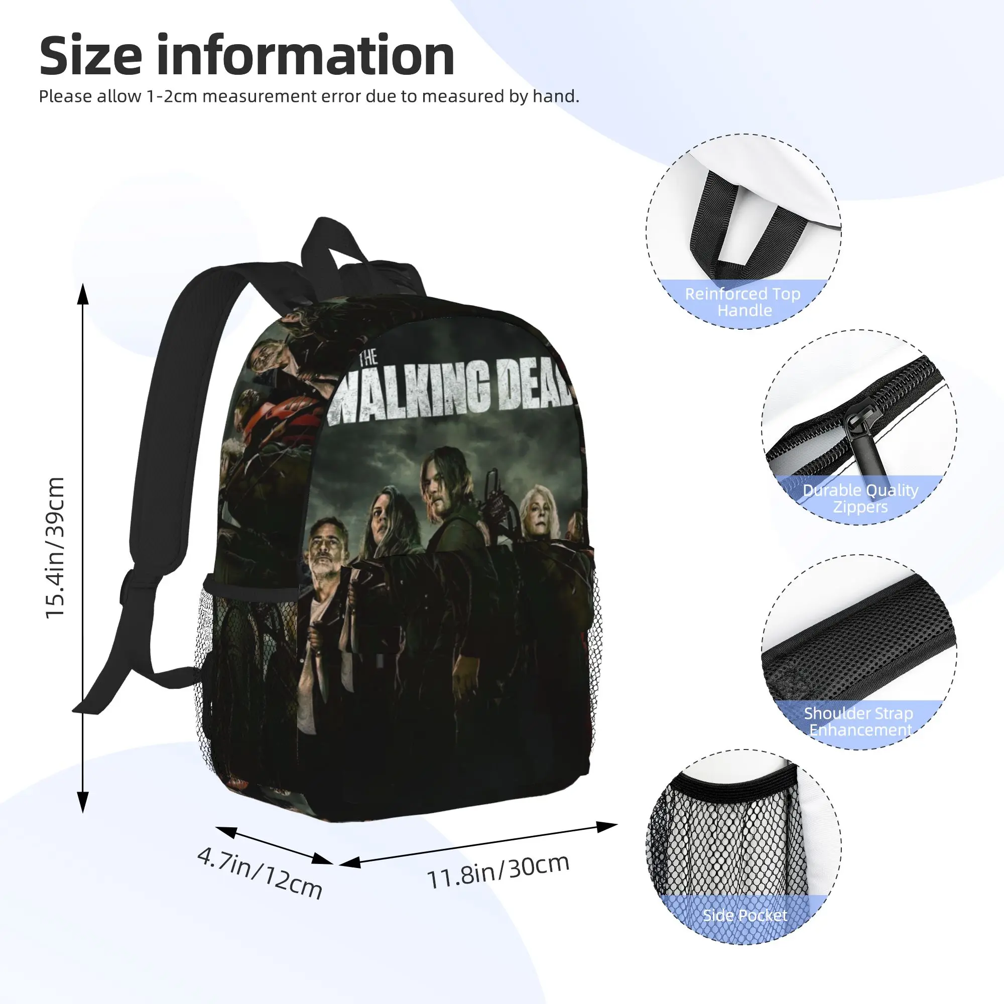 The Walking Dead  Backpack Hot Sale Daypack Large Capacity Boys Girls BookBag Shoulder Bags for Men Women School Bag