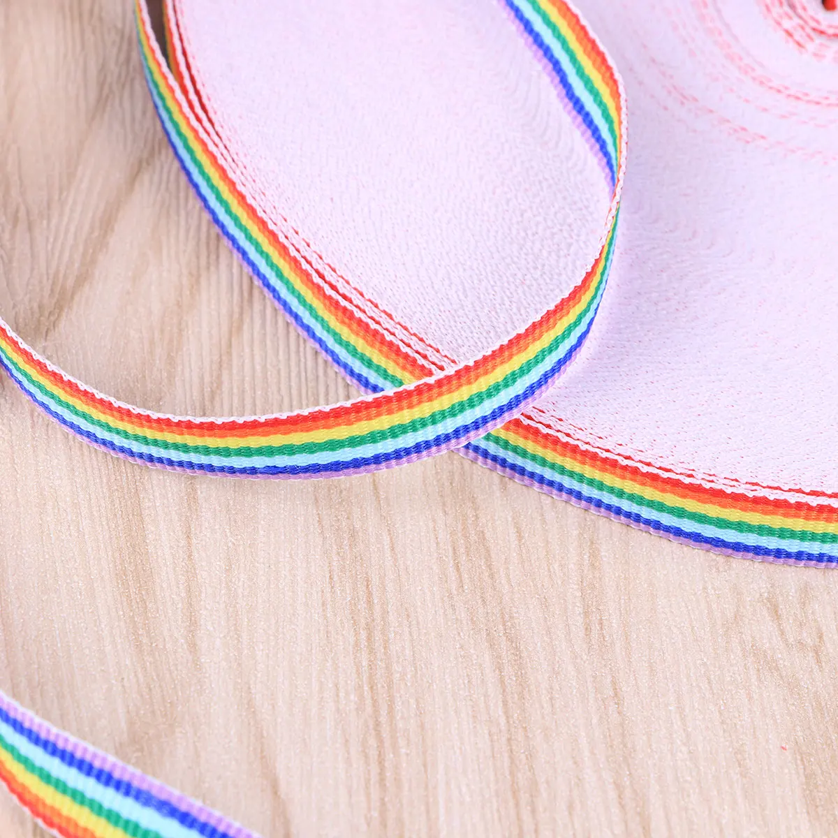 

Stripes Ribbon Roll Polyester Colorful Soft Durable Ribbon Perfect for Wedding Gift Wrapping Sewing Crafts Projects