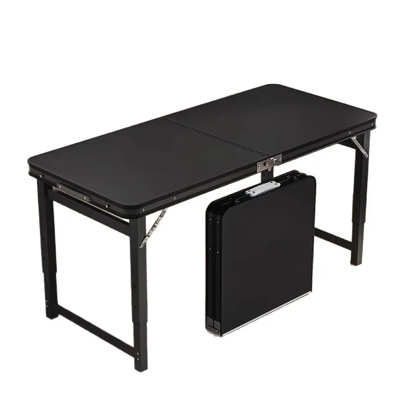 طاولة قابلة للطي، قابلة للطي في الهواء الطلق، طاولة صغيرة مستطيلة محمولة للتخييم والنزهات والسوق الليلي، طاولة وكراسي قابلة للطي #5