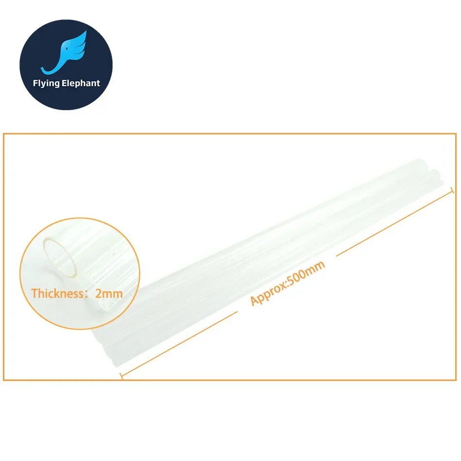 Transparent DIY Acrylic Tube PMMA Tubing Multifunctional Water Pipe(50cm/Piece) OD30mm 40mm 60mm