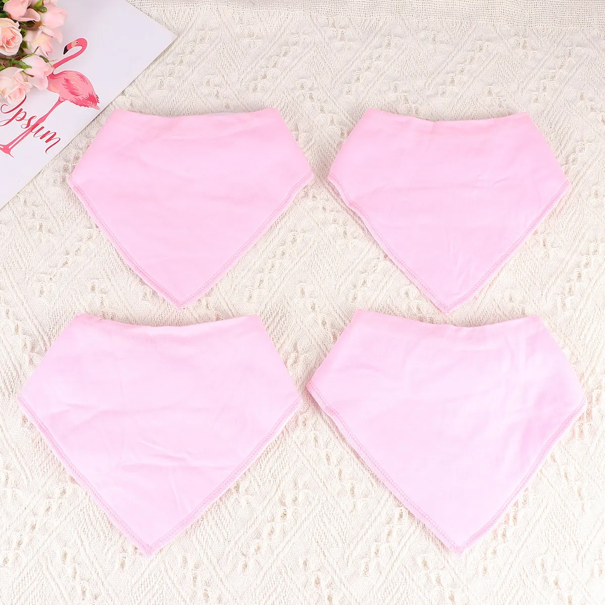 4Pcs Pure Cotton Baby Feeding Towel Soft Absorbent Nursing Towel for Drooling Spills Easy Clean Roll Up Portable Saliva Towels