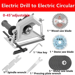 Electric Drill to Electric Circular Saw Head Adapter Table Saw Woodworking Tool Angle Grinder Modified Attachment Household Saw