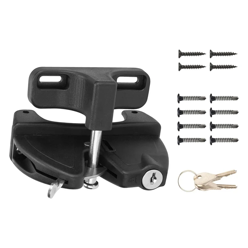 AS60-Key Lockable Self Locking 2 Sided Gate Latch For Outdoor Gates, Fence Lock, Door Lock Key