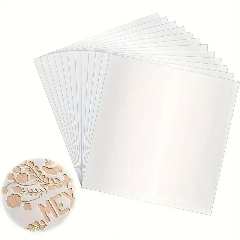 12 Pieces 7.5mil Mylar Stencil Sheets, Reusable Blank Stencil Vinyl, Translucent Mylar Template For Cricut Cutting Machine