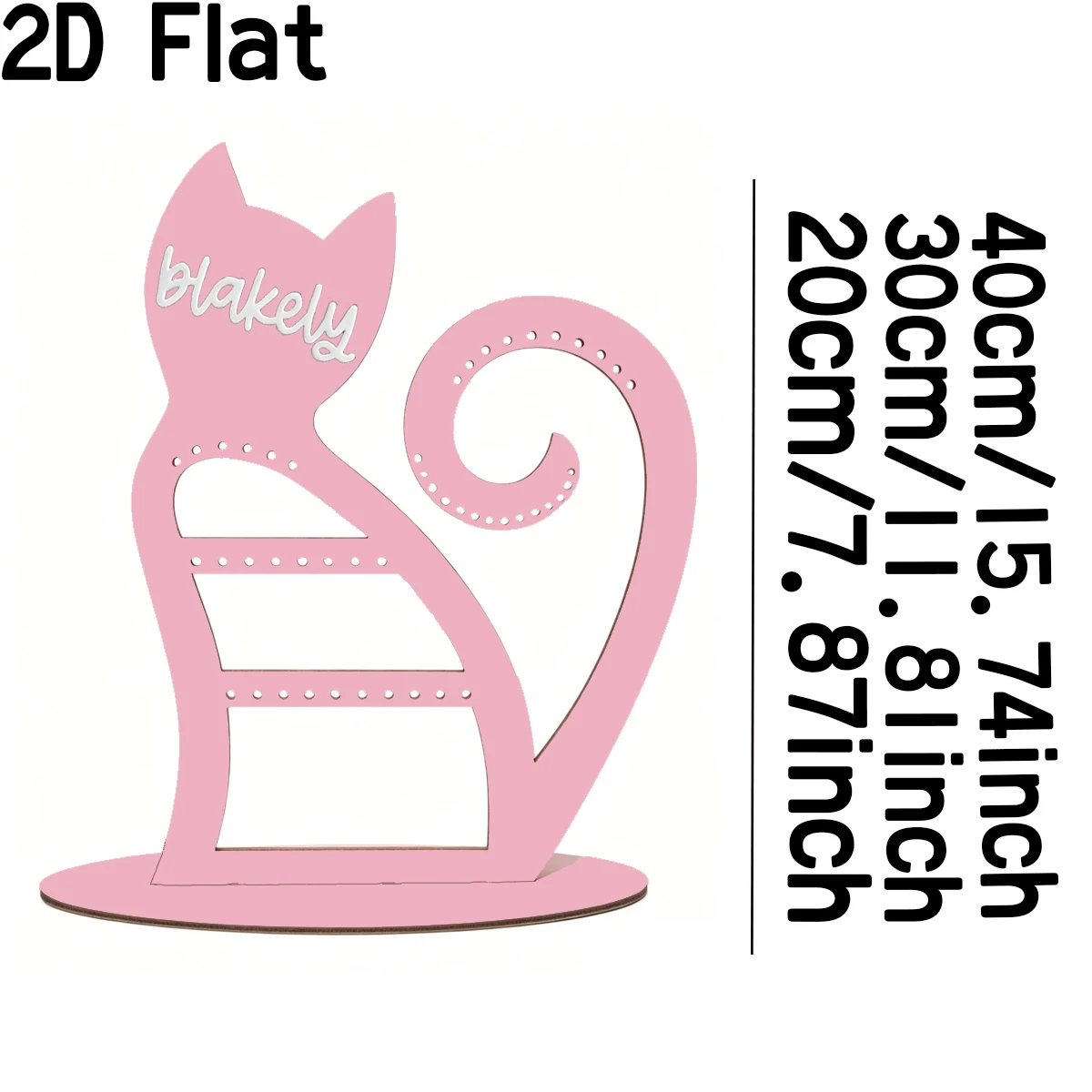 Custom Mischievous cat Wood Acrylic Earring Holder: Wooden Jewelry Organizer,Birthday Wedding Party Decor Gifts for Home friend view 5