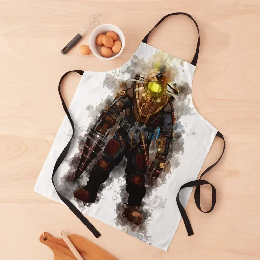 Bioshock - Big Daddy Delta (Watercolor) Apron Barber Sexy Kitchen For Men Apron