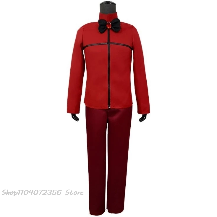 Hazbin Cosplay Hotel Uniform ALASTOR Cosplay Costume Adult Men Halloween Uniform Jacket Pants Costumes Red Suit Anime Cosplay