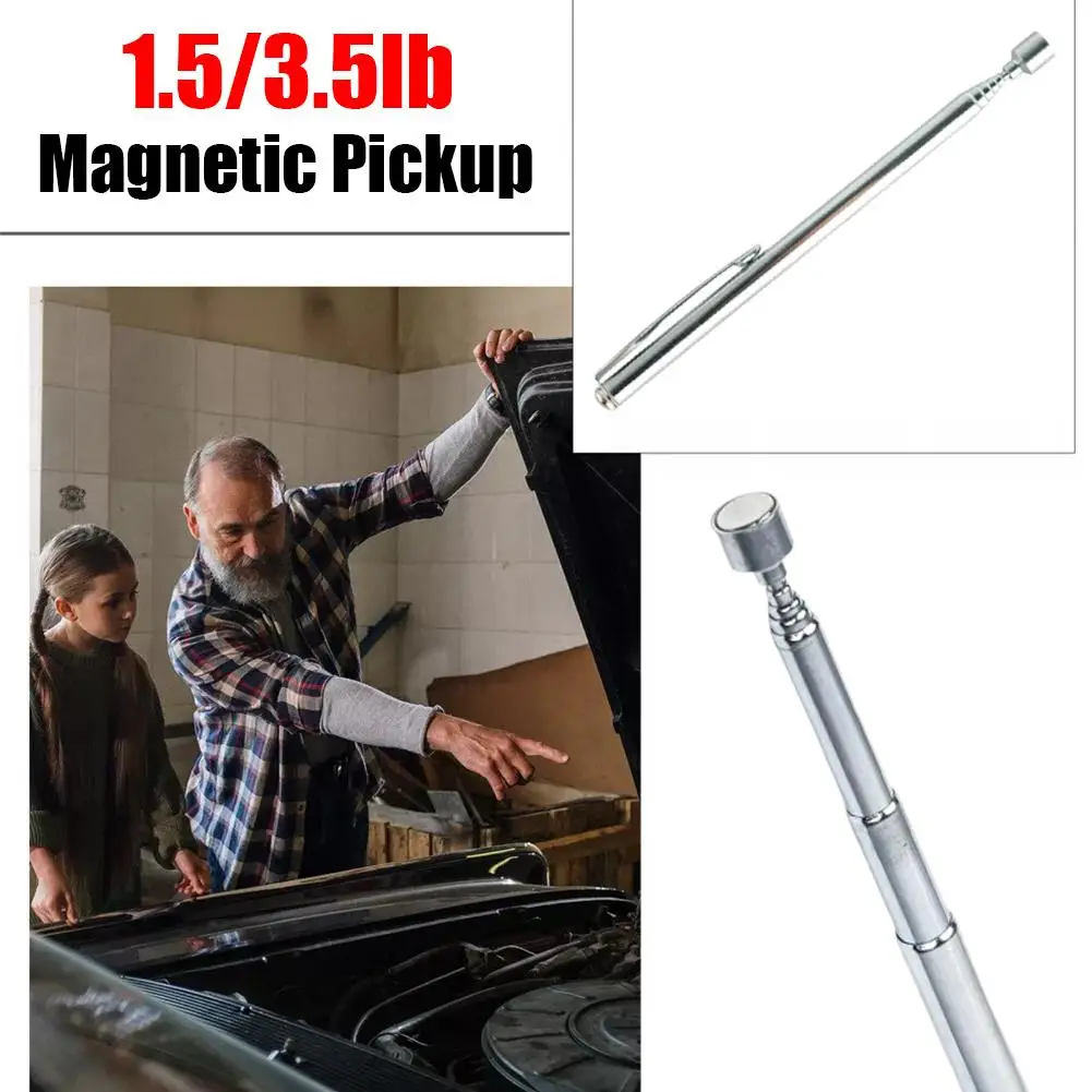 Auto Retractable Magnetic Pickup With Lamp Magnetic To Mirror Repair Rod Rod Tools Auto Detection Magnetic 120mm With 650mm B4Q0