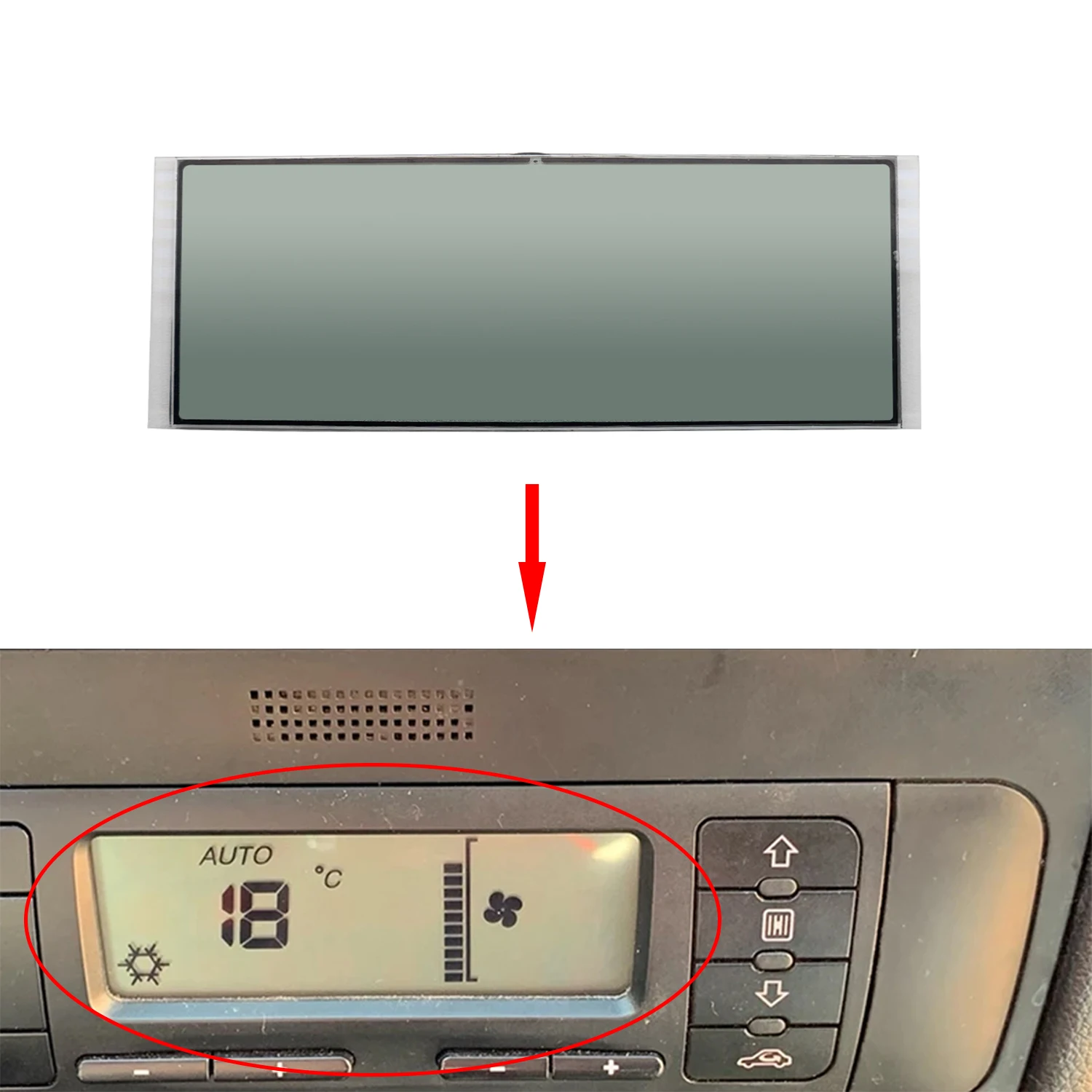 Auto Dashboard LCD Screen, LCD Display for Seat Leon  Seat Toledo  ACC Unit Display Climate Control Monitor Pixel Repairing