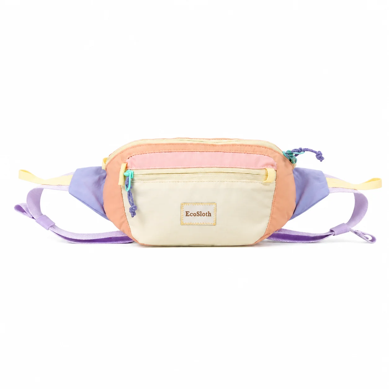EcoSloth lightweight outdoor sports waist pack, water-repellent chest pack, color-blocked design, unisex.