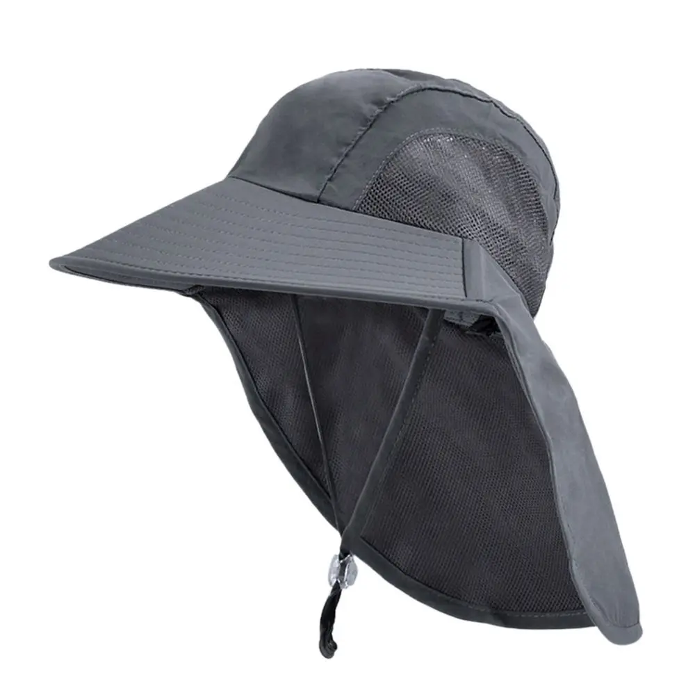 

Sunscreen Boy Girl Adjustable UV Protection Sun Hat Wide Brim Cap Children Bucket Hats