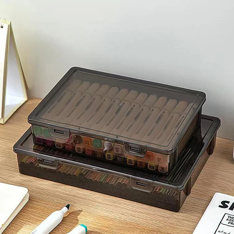 1Pc All-In-One Household Document Organizer Dust Proof A4 File Storage Box