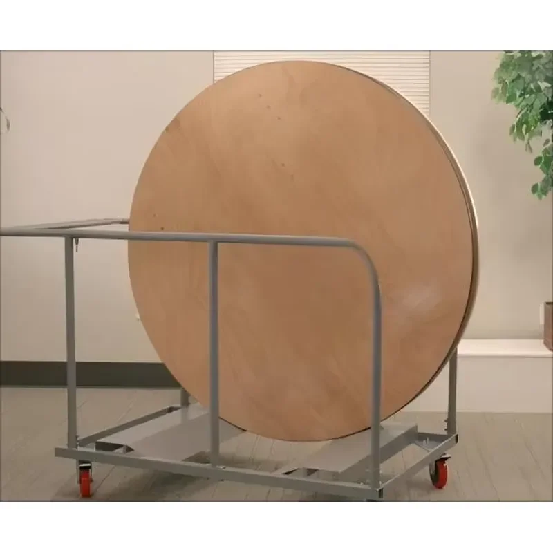 Metal Folding Table Cart with Four-Wheel Trolley Truck Customizable OEM Support