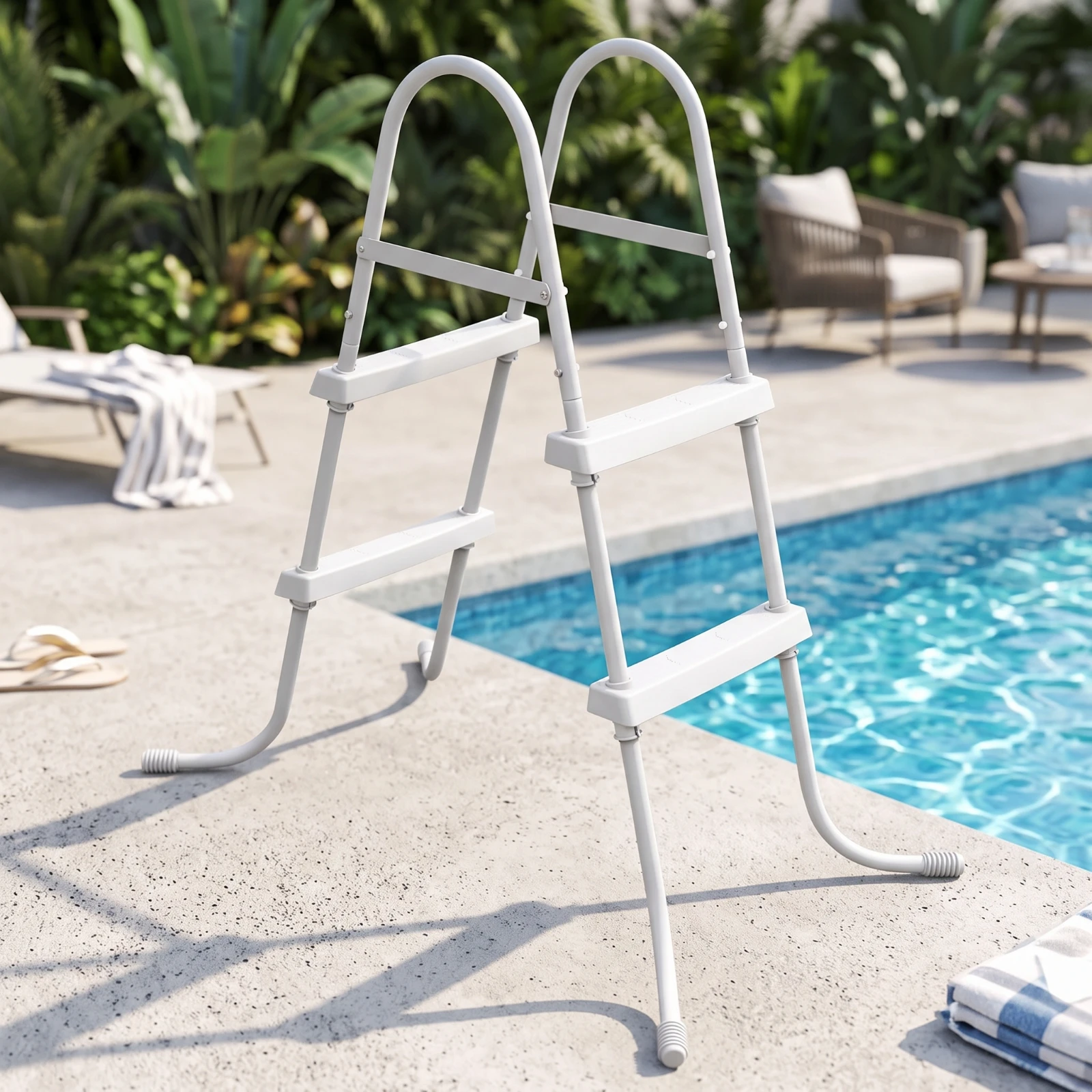 A字型プールラダー、安定した地上設置型プールラダー、耐久性が - Pool Ladder Above Ground のレビューと価格